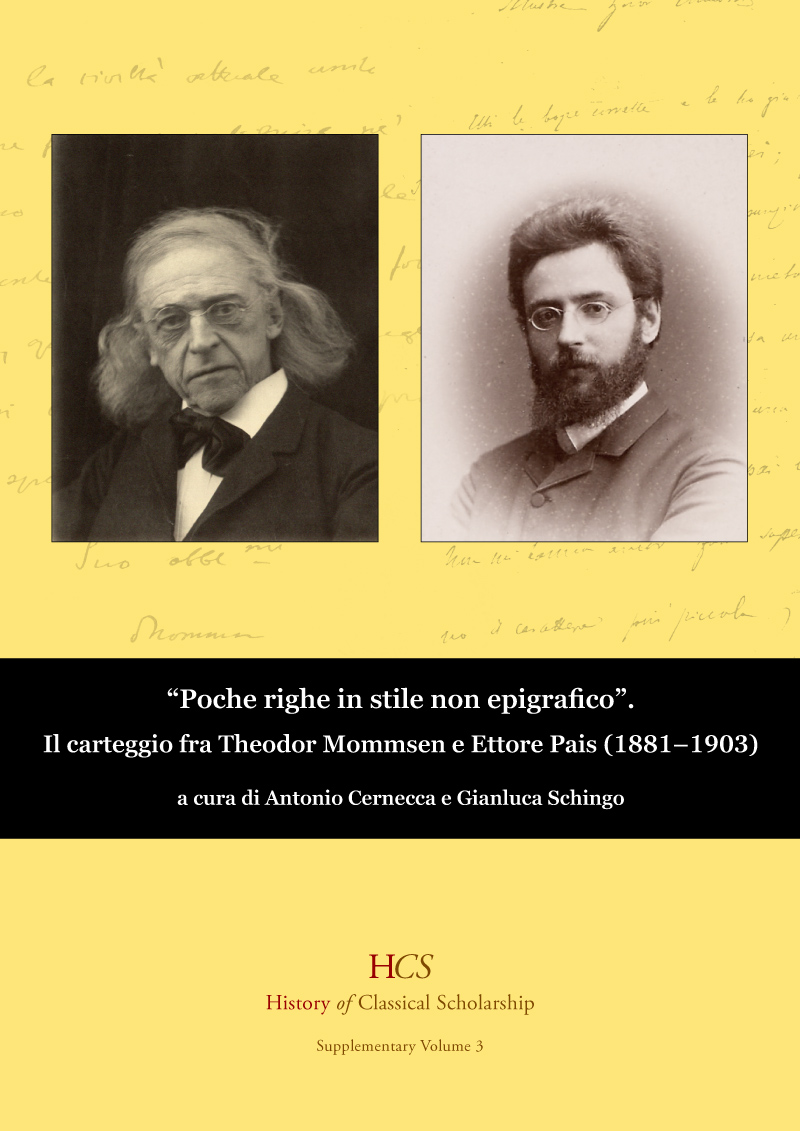 Il carteggio fra Theodor Mommsen e Ettore Pais (1881–1903); ISBN 978-1-8380018-2-7